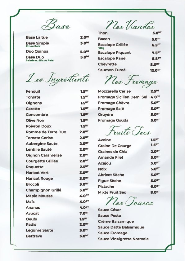 Menu Page 10