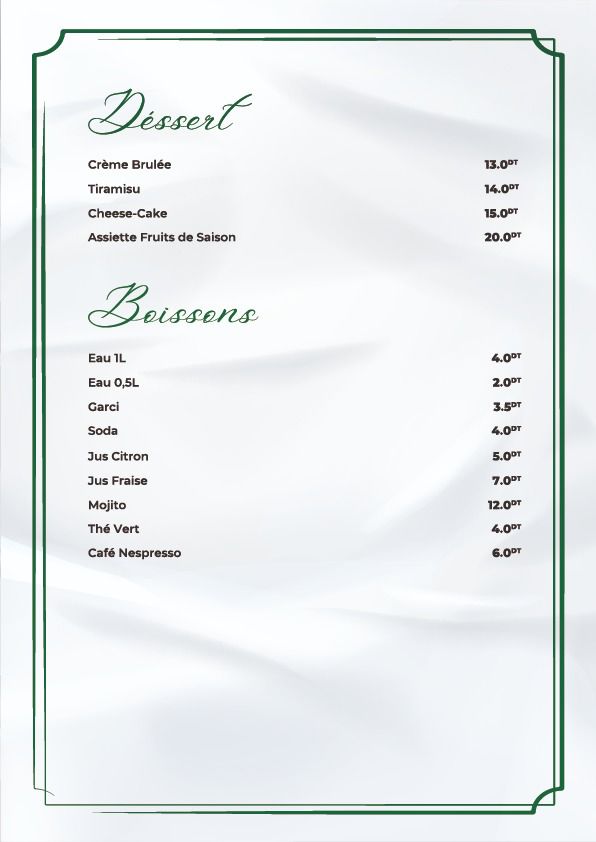 Menu Page 8